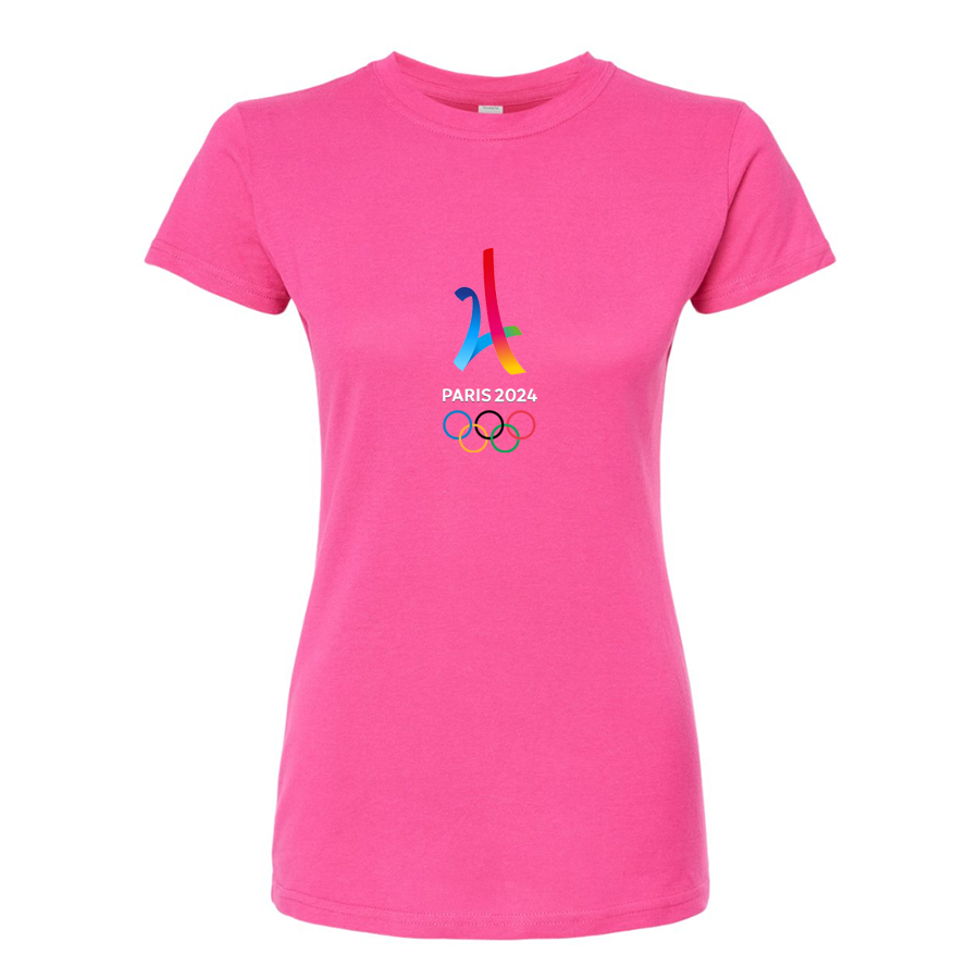 Women's Paris 2024 Olympics Round Neck T-Shirt