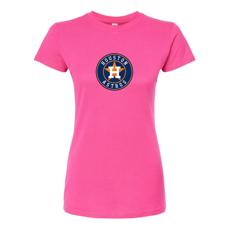 Women's Houston Astros Round Neck T-Shirt