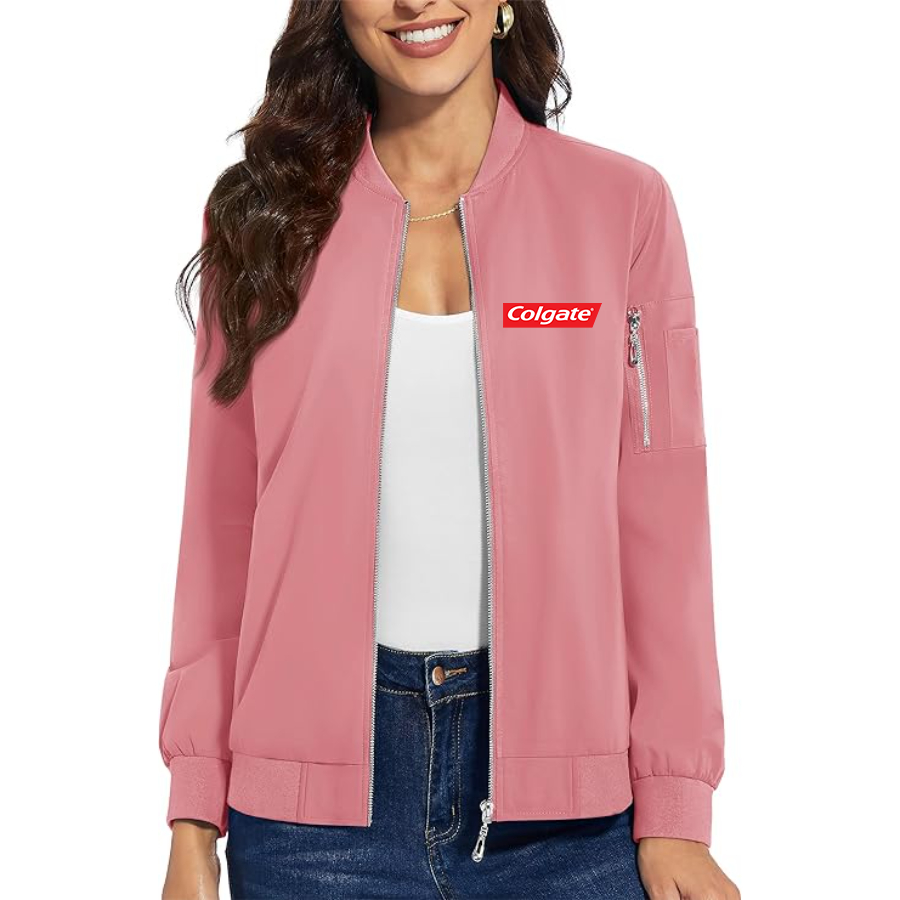 Women's Colgate Premium Bomber Jacket with Polished Detailing and Functional Sleeve Pocket Modern Luxury Outerwear