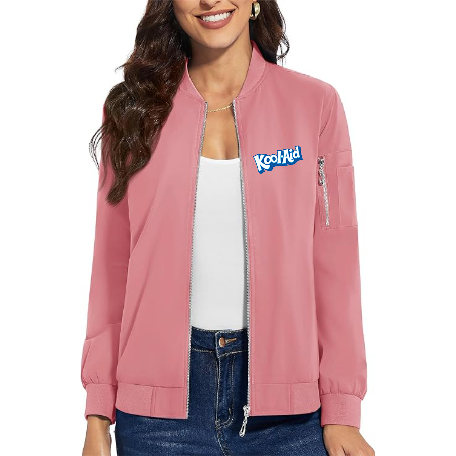 Women's Kool-Aid   Premium Bomber Jacket with Polished Detailing and Functional Sleeve Pocket Modern Luxury Outerwear