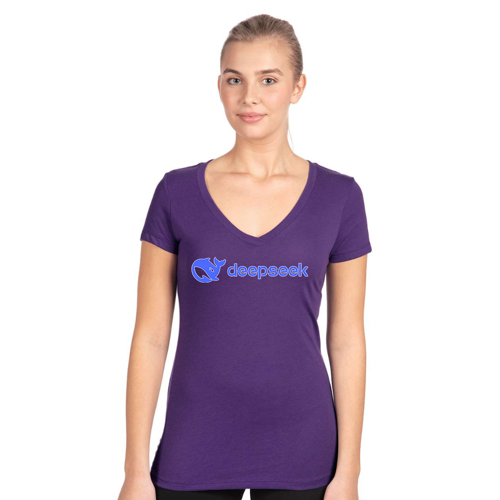 Women's DeepSeek Next Level Ideal V-Neck T-Shirt