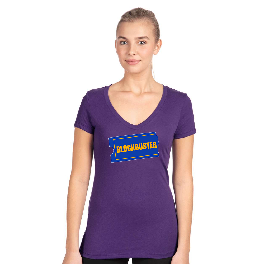 Women's Blockbuster  Next Level Ideal V-Neck T-Shirt