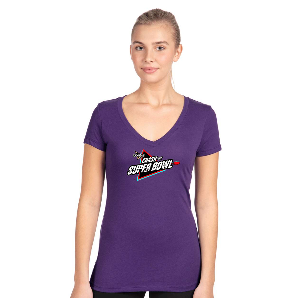 Women's Crash the Super Bowl  Next Level Ideal V-Neck T-Shirt