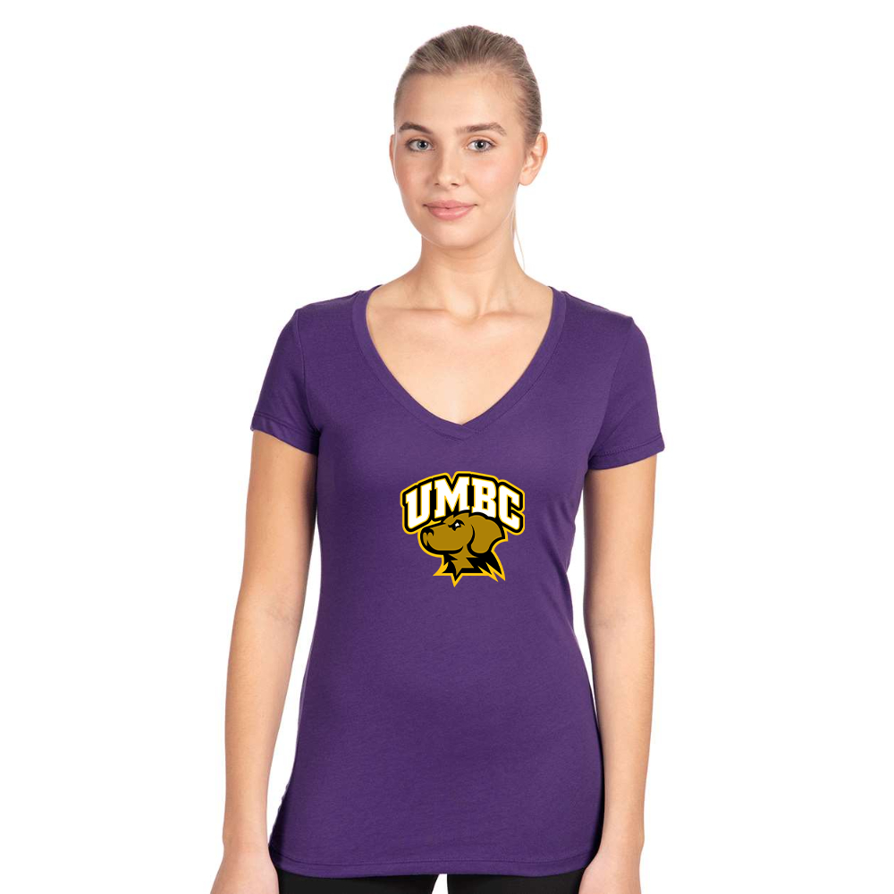 Women's UMBC Retrievers Next Level Ideal V-Neck T-Shirt