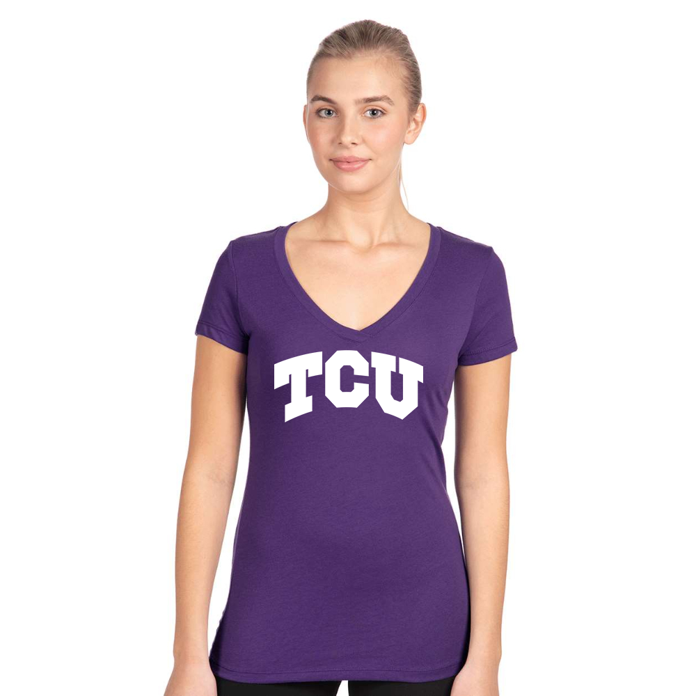 Women's TCU Horned Frogs Next Level Ideal V-Neck T-Shirt