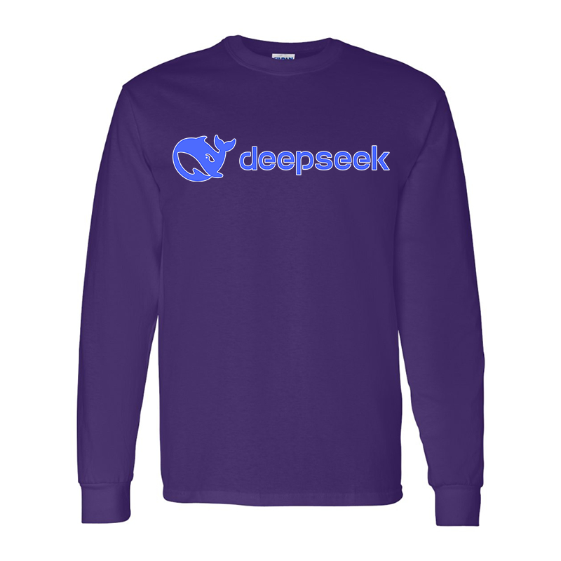 Men's DeepSeek Gildan Heavy Cotton Long Sleeve T-Shirt