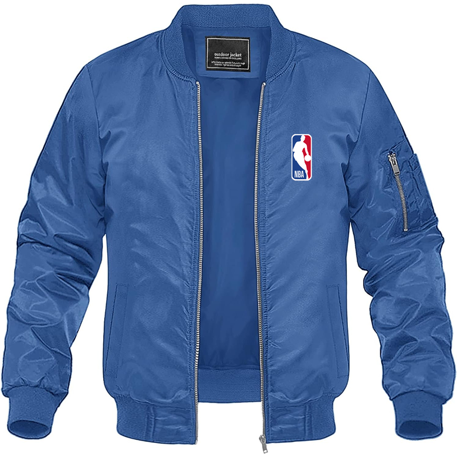 Men's NBA Lightweight Bomber Jacket Windbreaker Softshell Varsity Jacket Coat