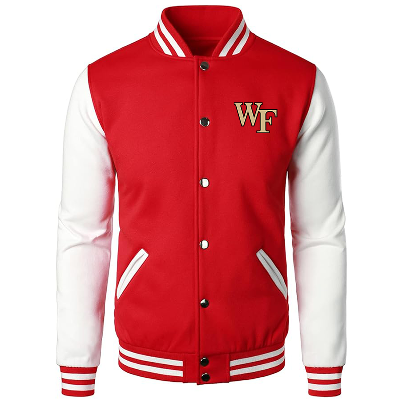 Men’s Wake Forest Demon Deacons Varsity Baseball Jacket Cotton Blend Letterman Jackets