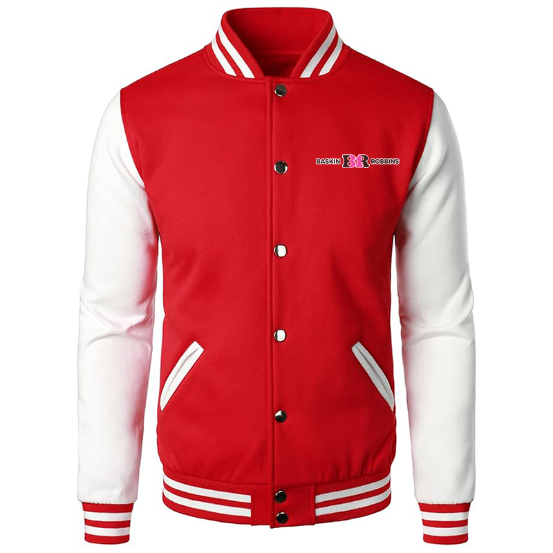 Men’s Baskin Rоbbins Varsity Baseball Jacket Cotton Blend Letterman Jackets