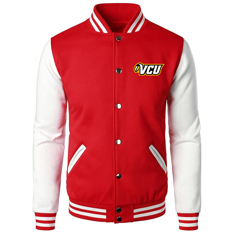 Men’s Virginia Commonwealth Rams Varsity Baseball Jacket Cotton Blend Letterman Jackets