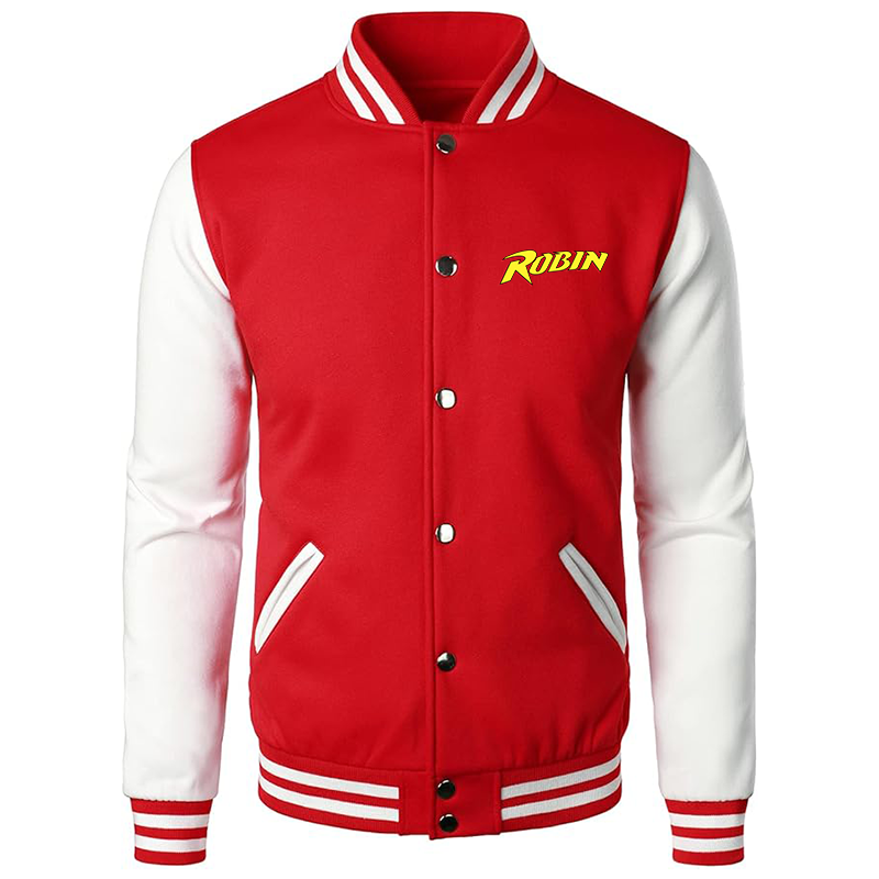 Men’s Robin Varsity Baseball Jacket Cotton Blend Letterman Jackets