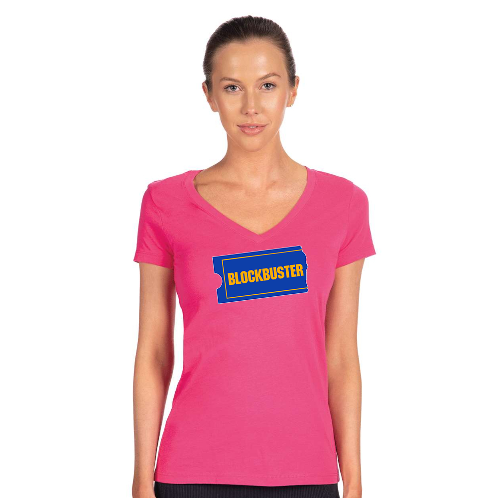 Women's Blockbuster  Next Level Ideal V-Neck T-Shirt