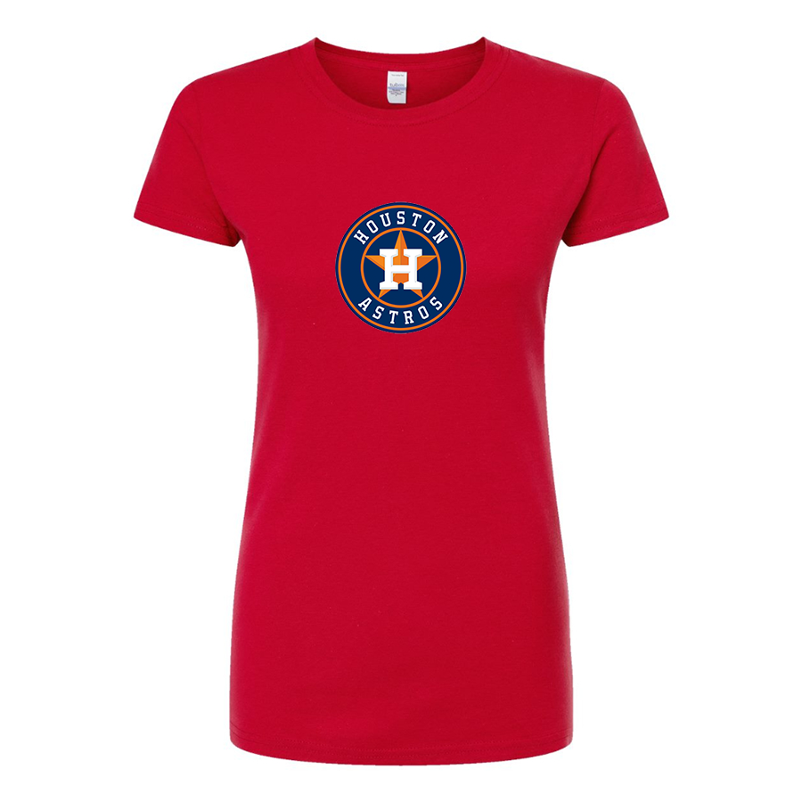 Women's Houston Astros Round Neck T-Shirt