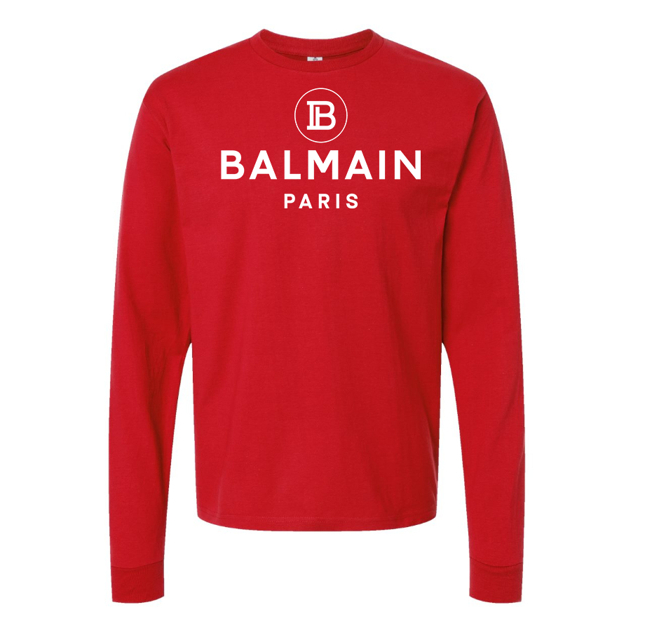 Men's Balmain Paris  Cotton Long Sleeve T-Shirt