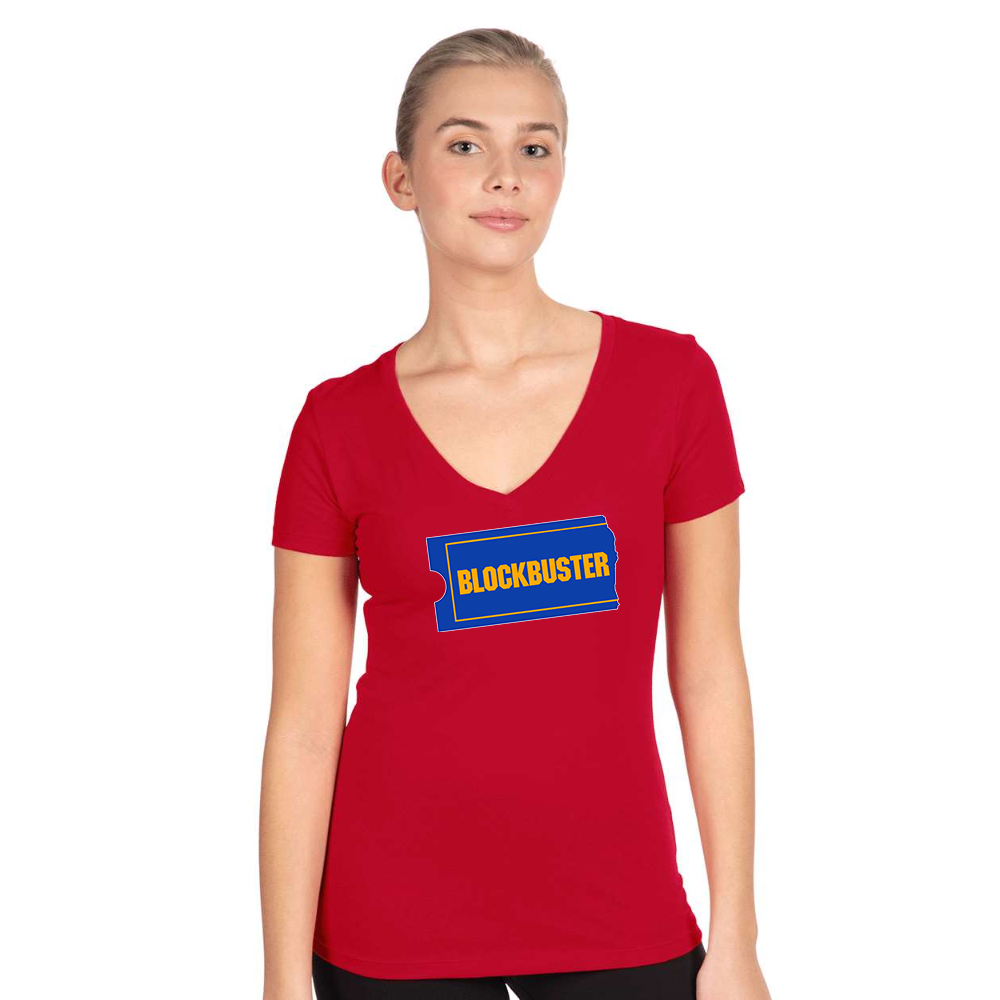 Women's Blockbuster  Next Level Ideal V-Neck T-Shirt