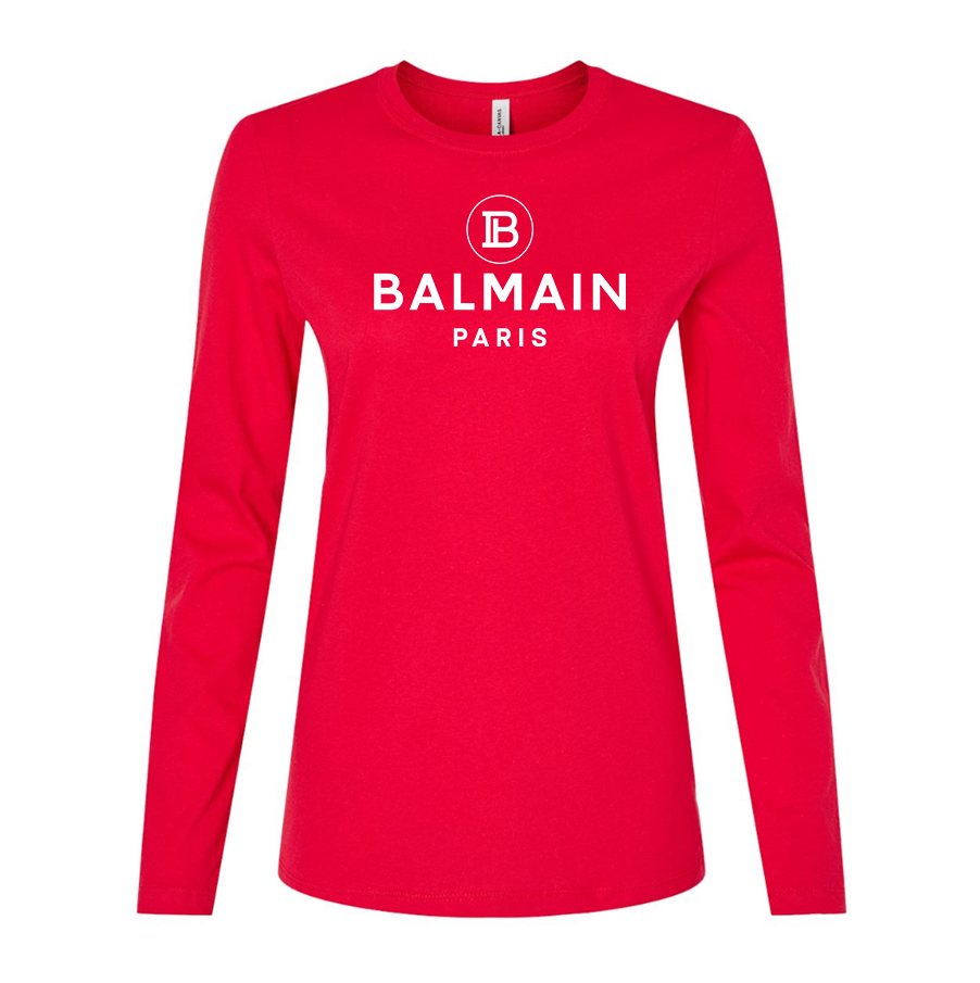 Women's Balmain Paris  Long Sleeve T-Shirt