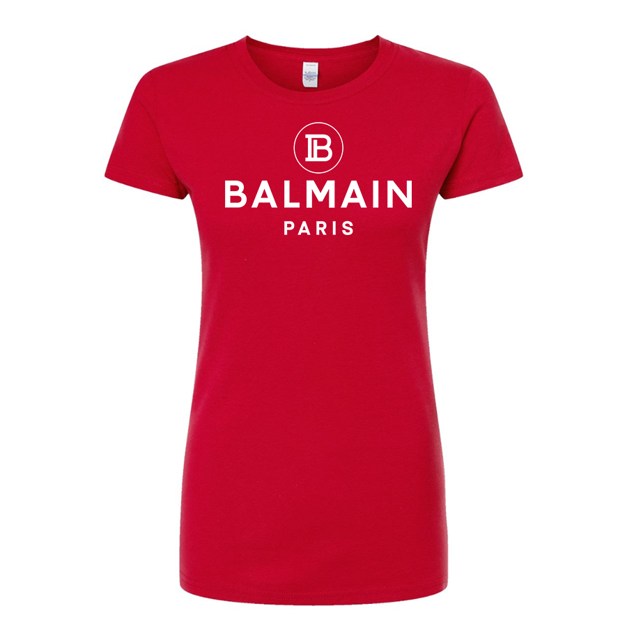 Women's Balmain Paris  Round Neck T-Shirt