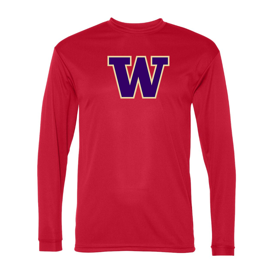 Men's Washington Huskies  Performance Long Sleeve T-Shirt