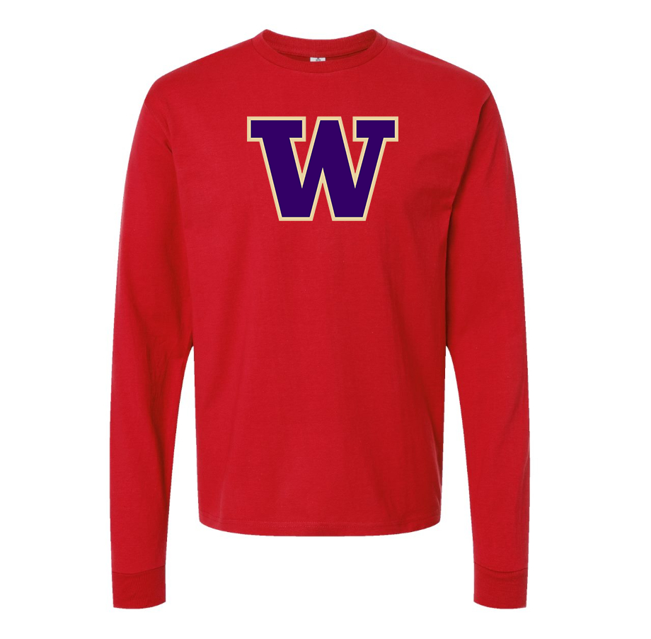 Men's Washington Huskies Cotton Long Sleeve T-Shirt