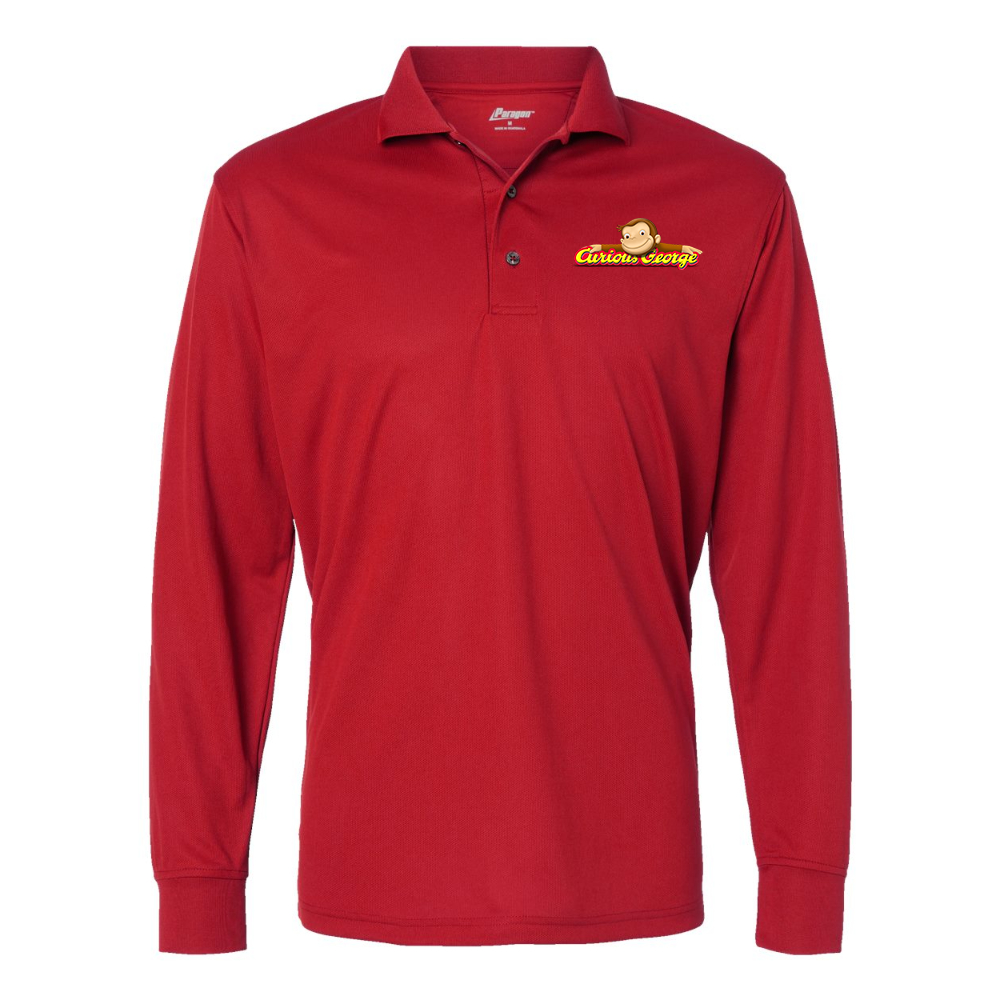 Men's Curious George Paragon Prescott Long Sleeve Polo