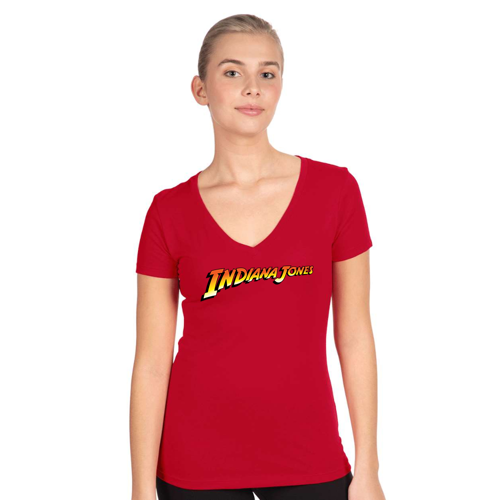 Women's Indiana Jones   Next Level Ideal V-Neck T-Shirt