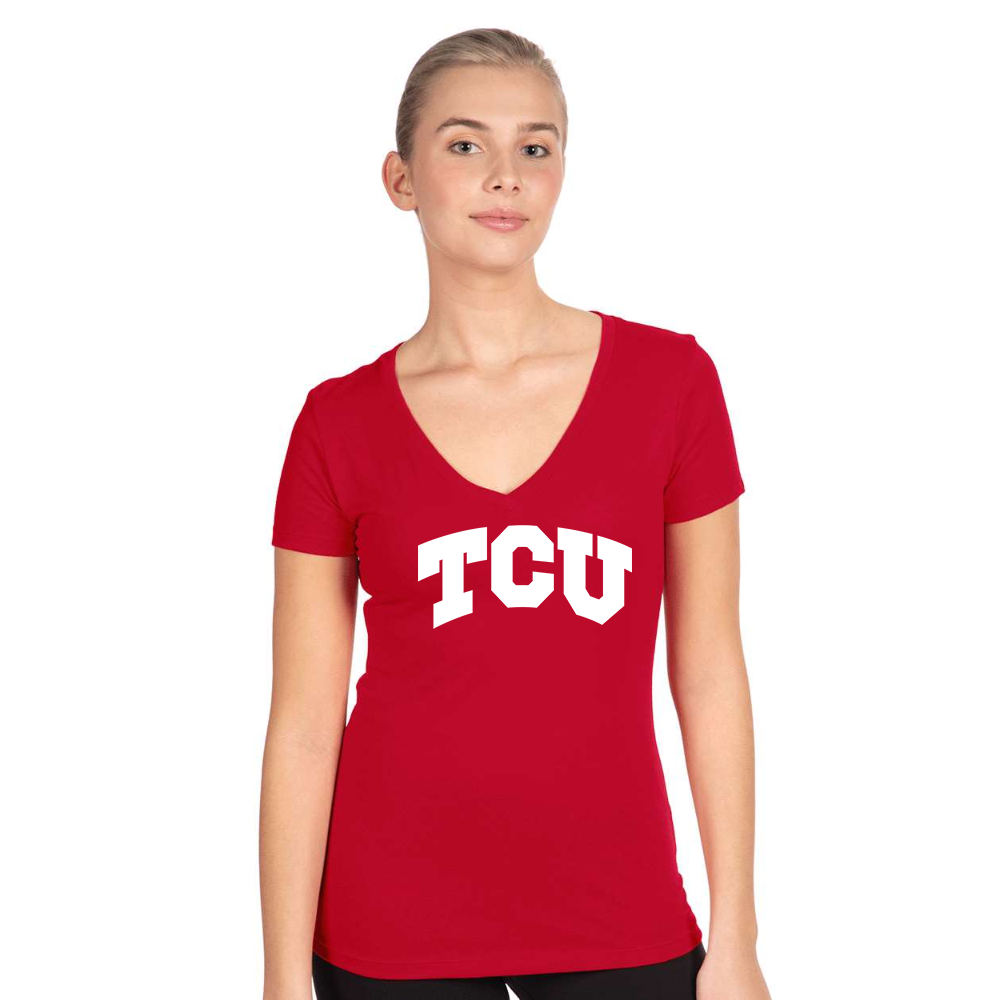 Women's TCU Horned Frogs Next Level Ideal V-Neck T-Shirt