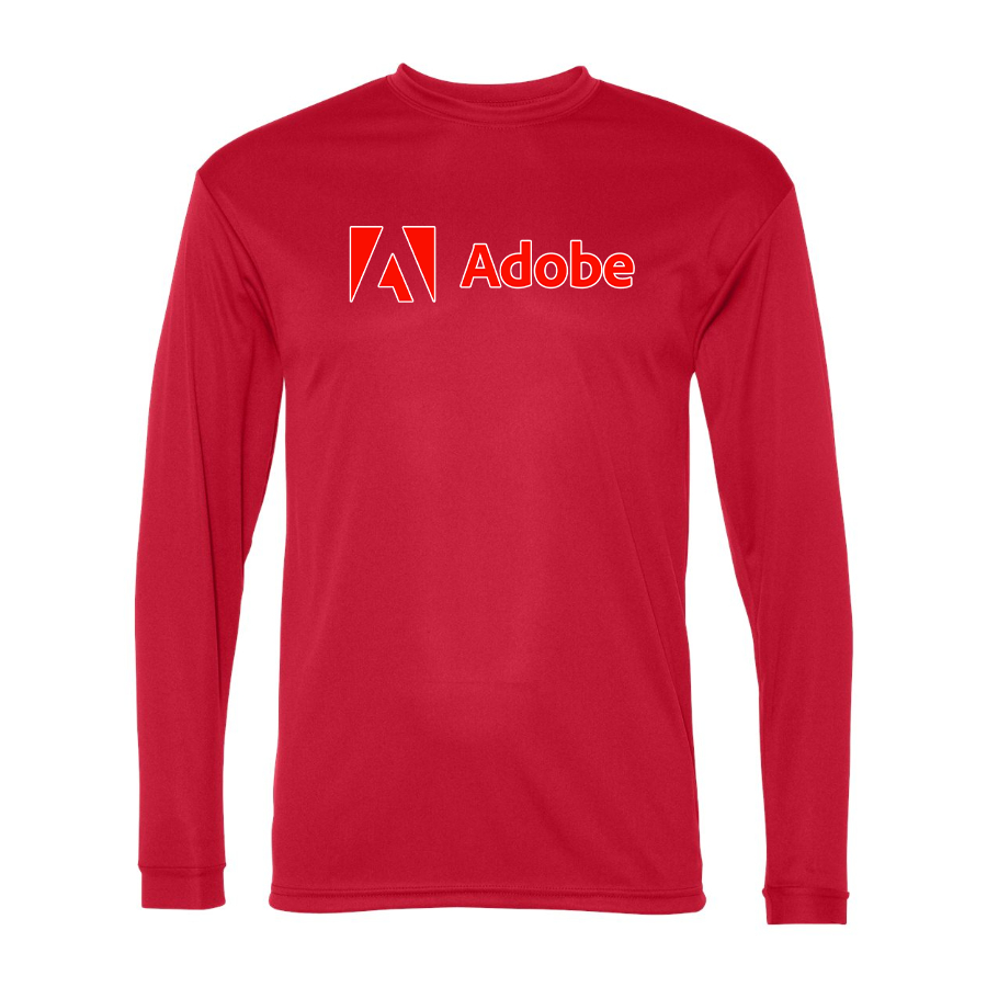 Men's Adobe Corporate  Polyester Long Sleeve T-Shirt