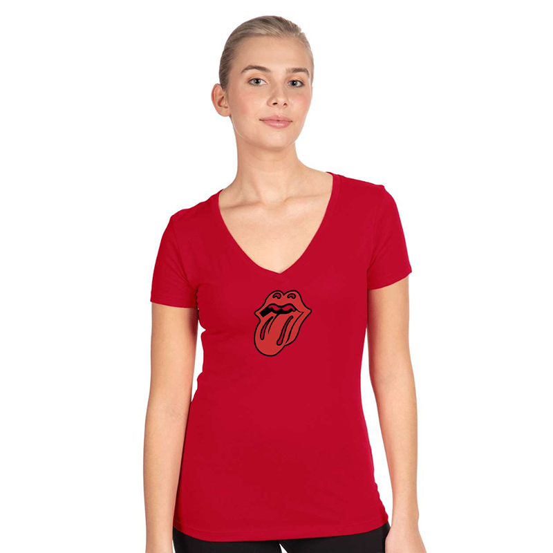 Women's  Rolling Stones Next Level Ideal V-Neck T-Shirt