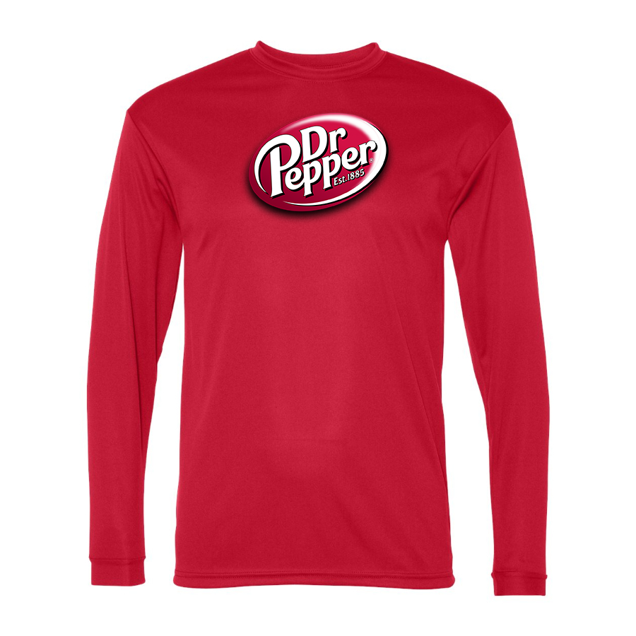 Men's  Dr.Pepper Polyester Long Sleeve T-Shirt