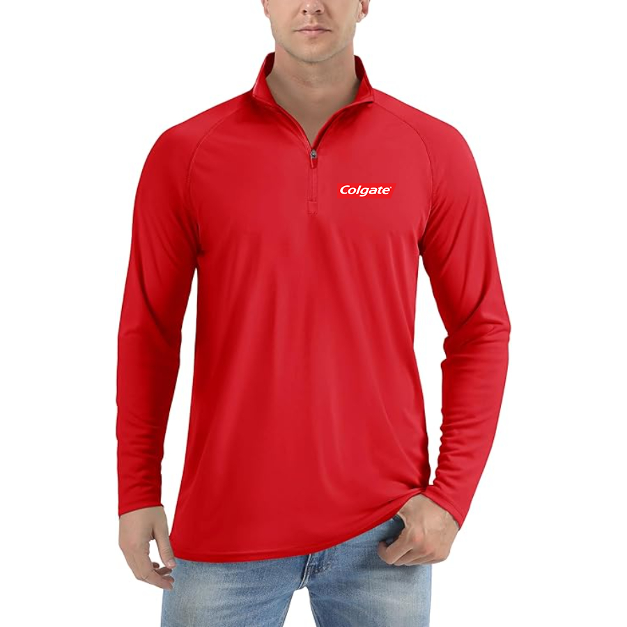 Men's Colgate Lightweight Quarter-Zip Athletic Shirt Long Sleeve Performance Wear