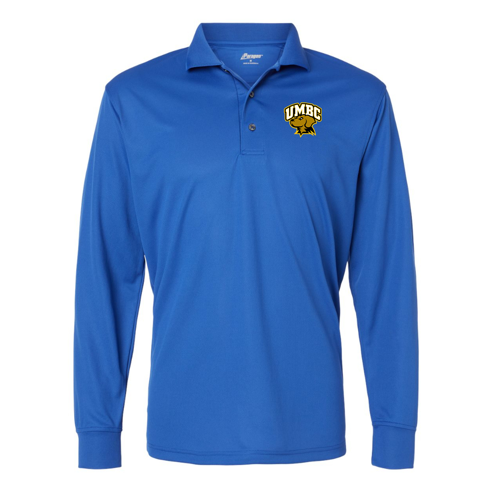 Men's UMBC Retrievers Paragon Prescott Long Sleeve Polo