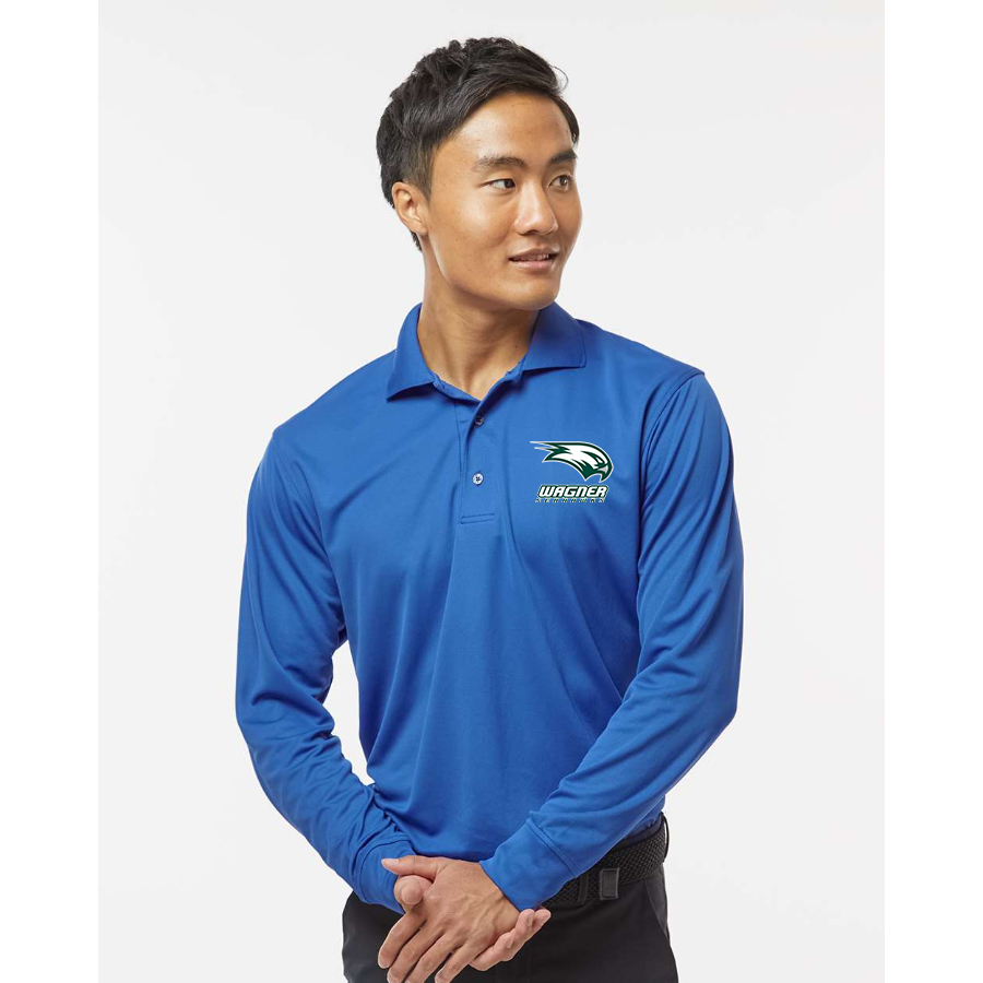 Men's Wagner Seahawks Paragon Prescott Long Sleeve Polo