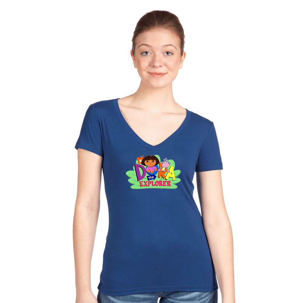 Women's Dora the Explorer Next Level Ideal V-Neck T-Shirt