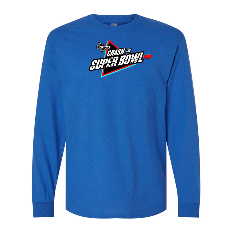 Men's Crash the Super Bowl Gildan Heavy Cotton Long Sleeve T-Shirt