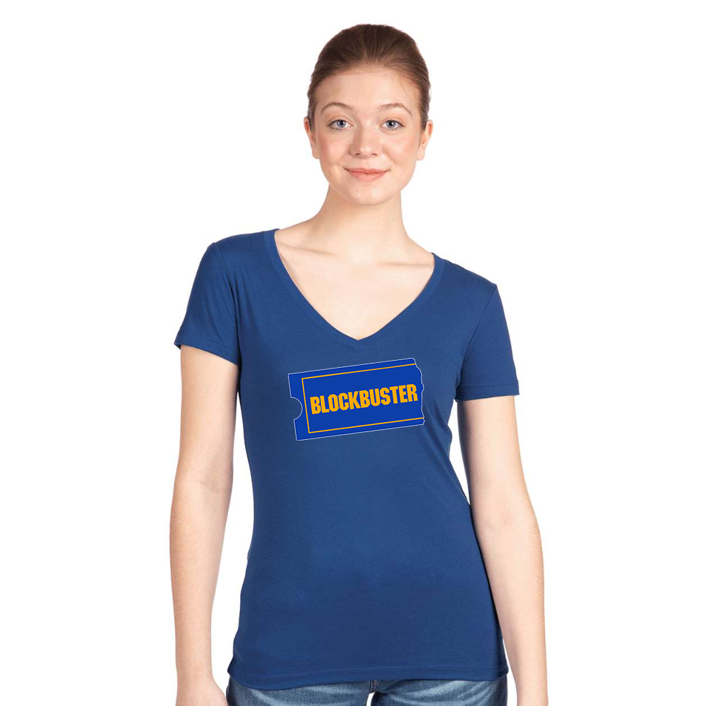 Women's Blockbuster  Next Level Ideal V-Neck T-Shirt