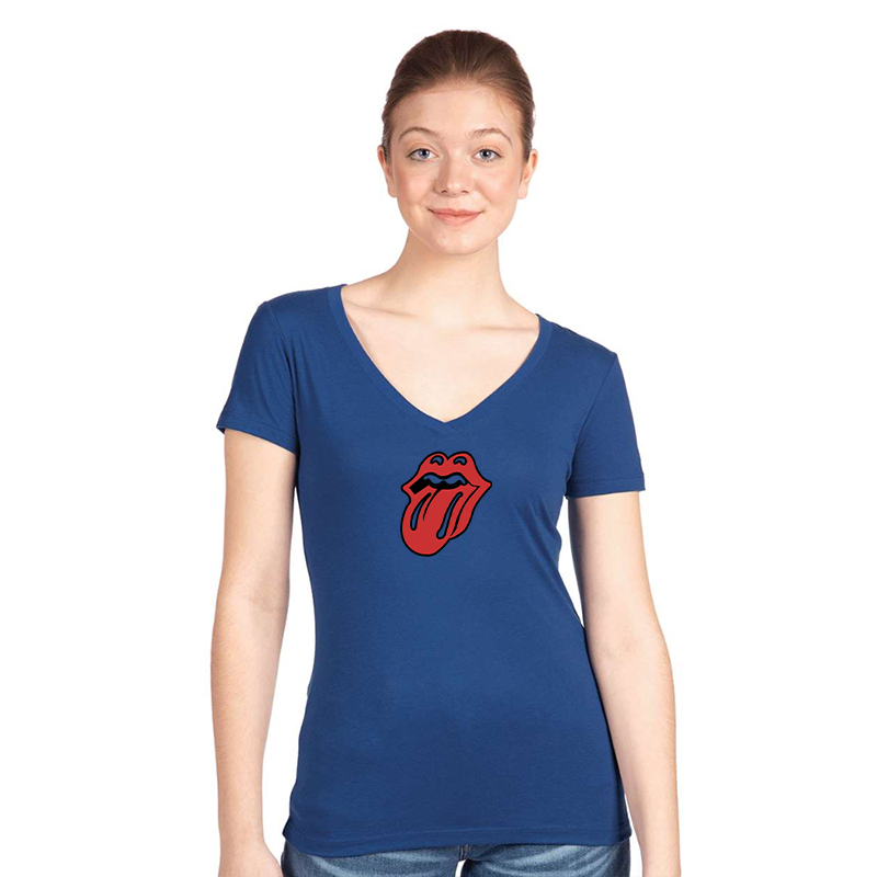 Women's  Rolling Stones Next Level Ideal V-Neck T-Shirt