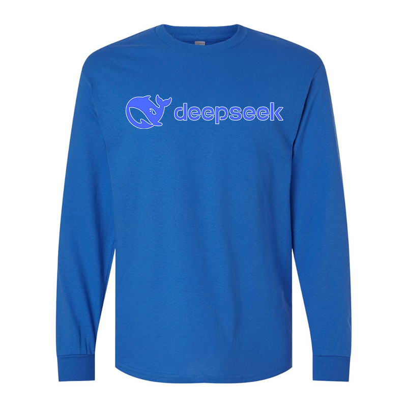 Men's DeepSeek Gildan Heavy Cotton Long Sleeve T-Shirt