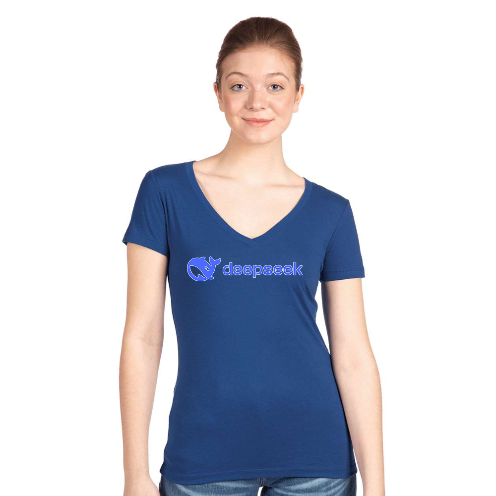 Women's DeepSeek Next Level Ideal V-Neck T-Shirt