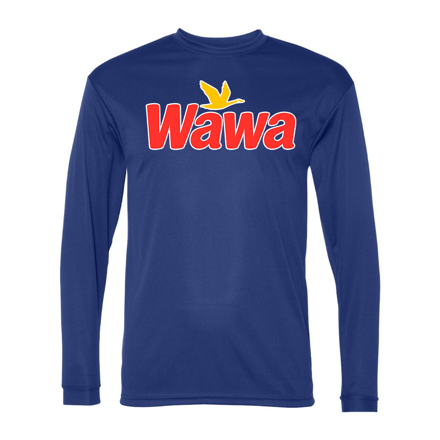 Men's Wawa Gas Station Polyester Long Sleeve T-Shirt