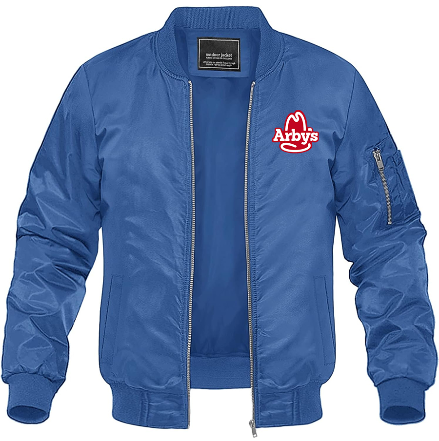 Men's Arbys Lightweight Bomber Jacket Windbreaker Softshell Varsity Jacket Coat