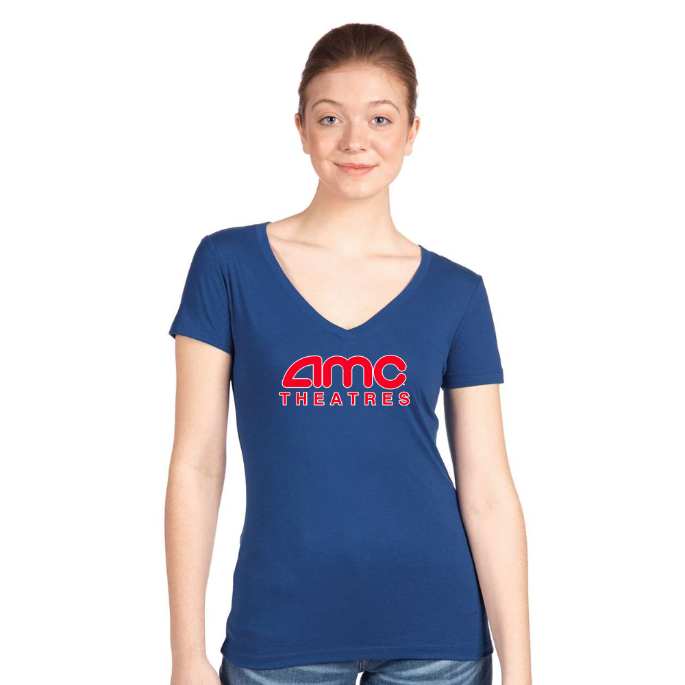 Women's Amc Theatres Next Level Ideal V-Neck T-Shirt