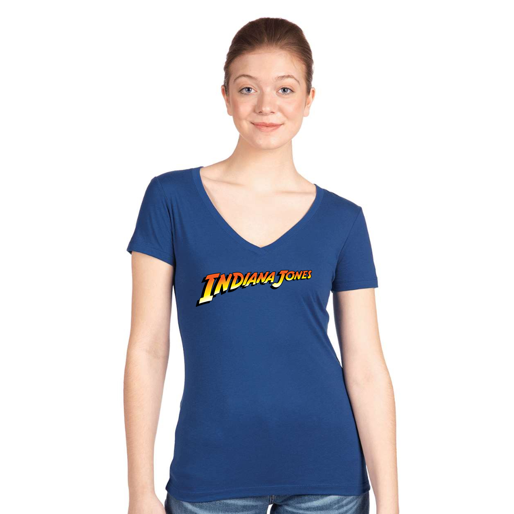 Women's Indiana Jones   Next Level Ideal V-Neck T-Shirt