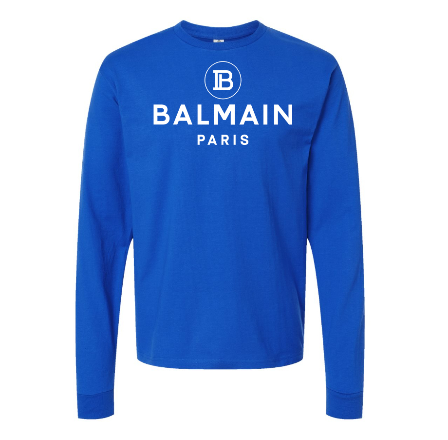 Men's Balmain Paris  Cotton Long Sleeve T-Shirt