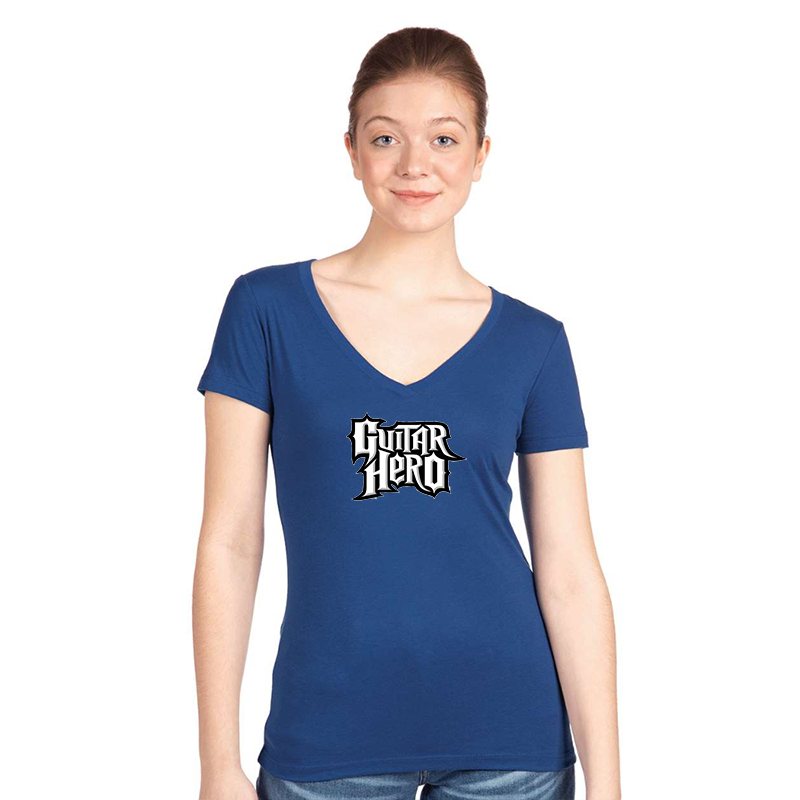 Women's Guitar hero Next Level Ideal V-Neck T-Shirt