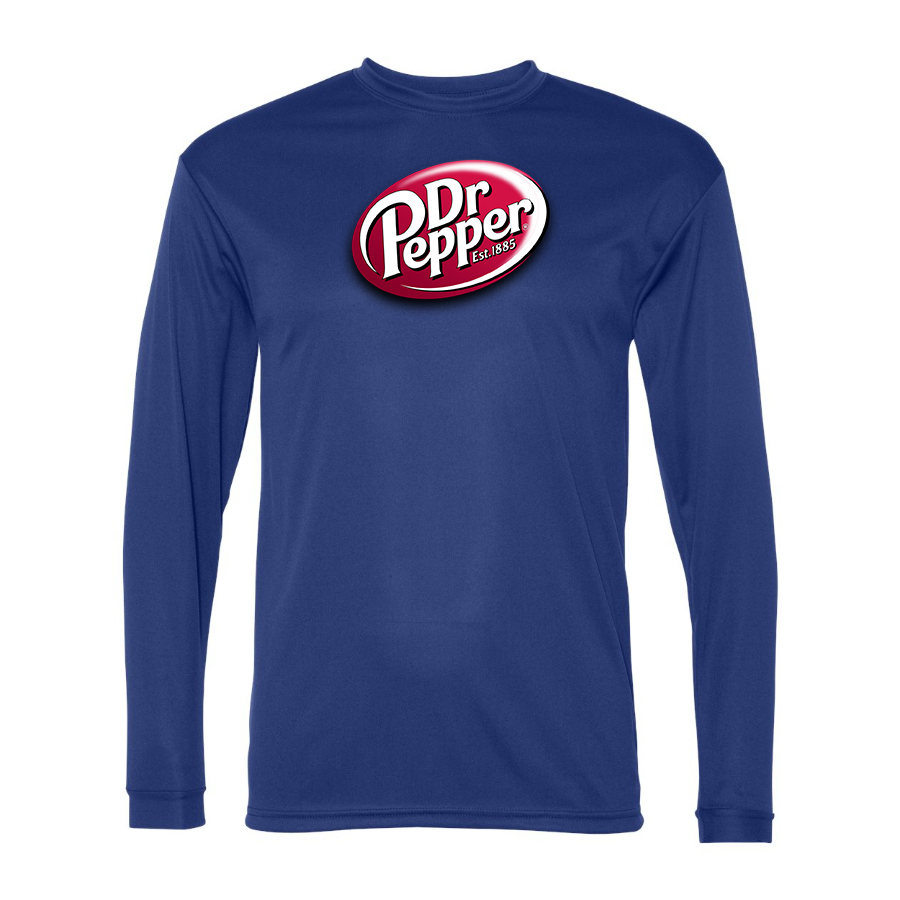 Men's  Dr.Pepper Polyester Long Sleeve T-Shirt