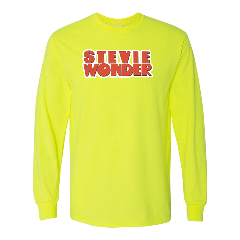 Men's Stevie Wonder  Gildan Heavy Cotton Long Sleeve T-Shirt