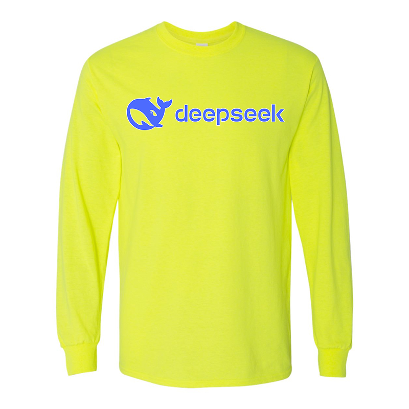 Men's DeepSeek Gildan Heavy Cotton Long Sleeve T-Shirt