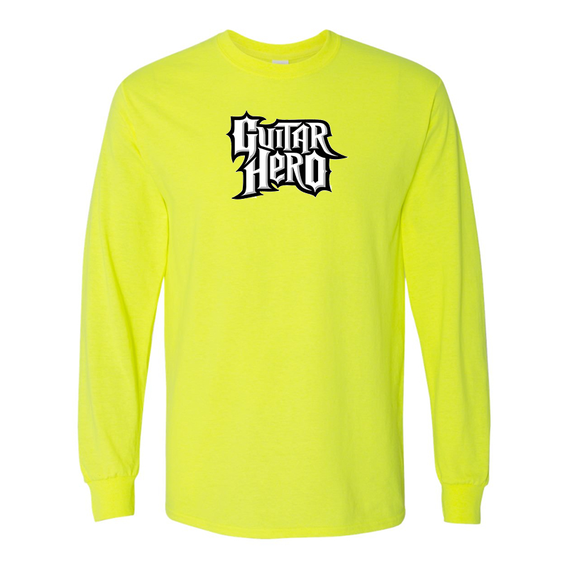 Men's Guitar hero Gildan Heavy Cotton Long Sleeve T-Shirt