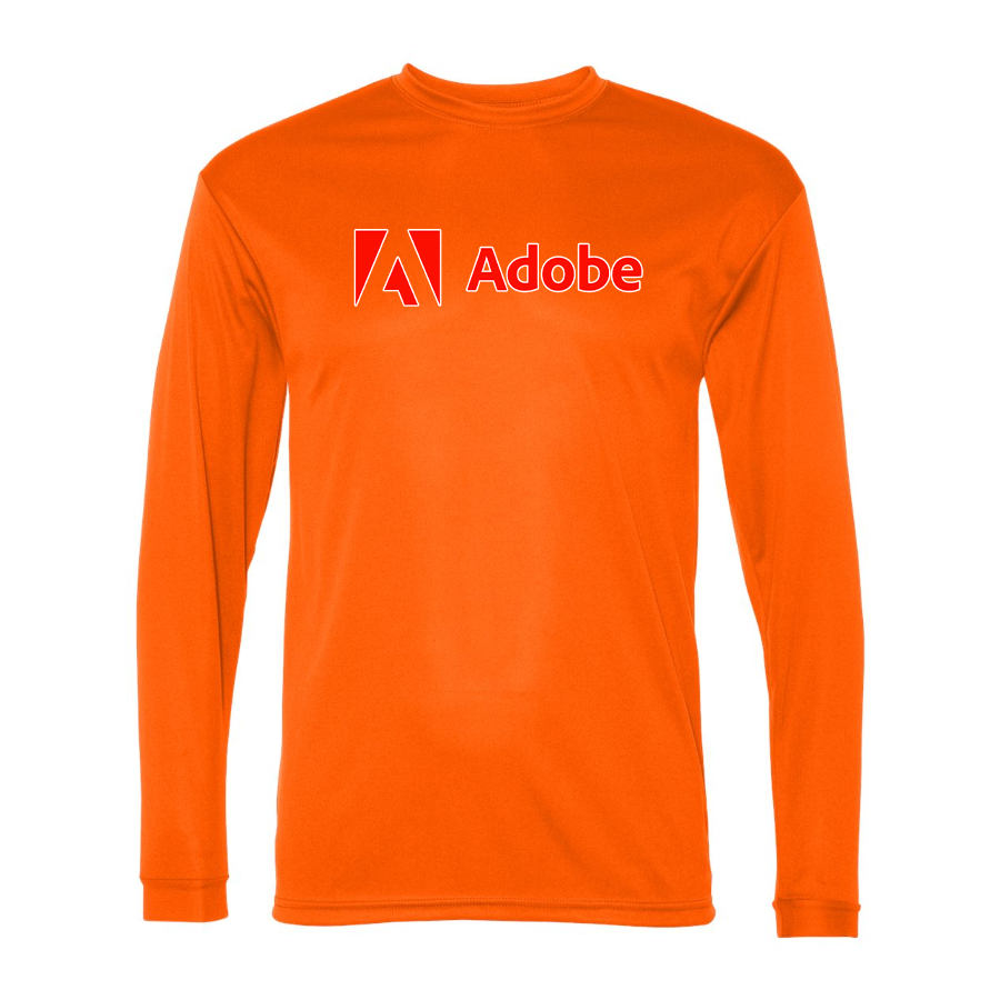 Men's Adobe Corporate  Polyester Long Sleeve T-Shirt