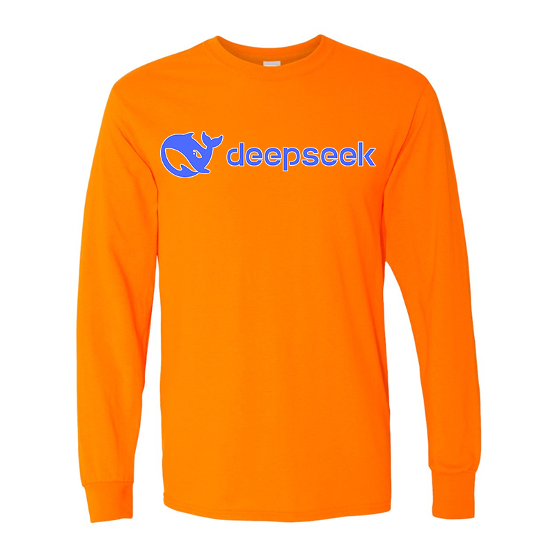 Men's DeepSeek Gildan Heavy Cotton Long Sleeve T-Shirt